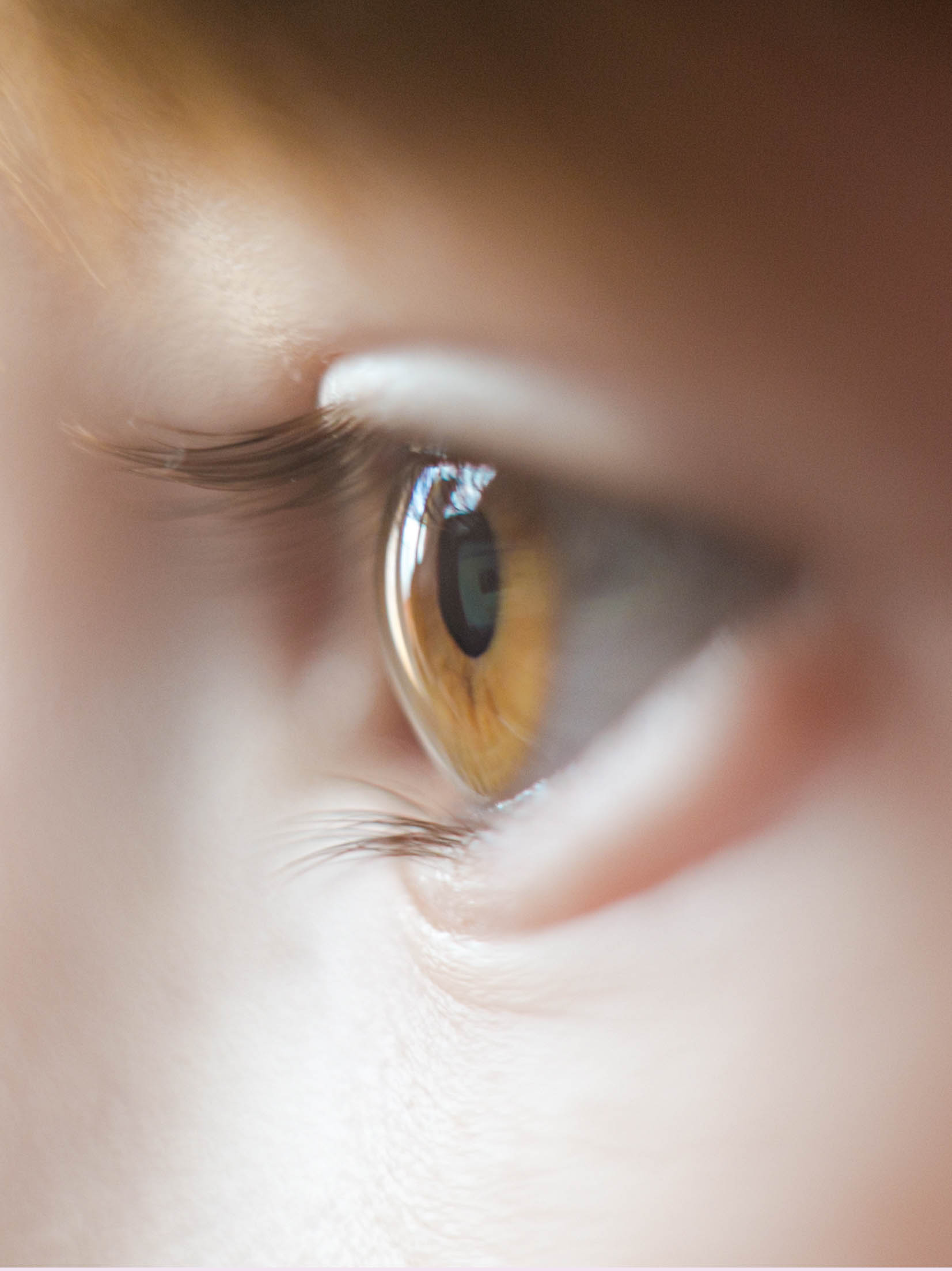 closeup of the eye of a child