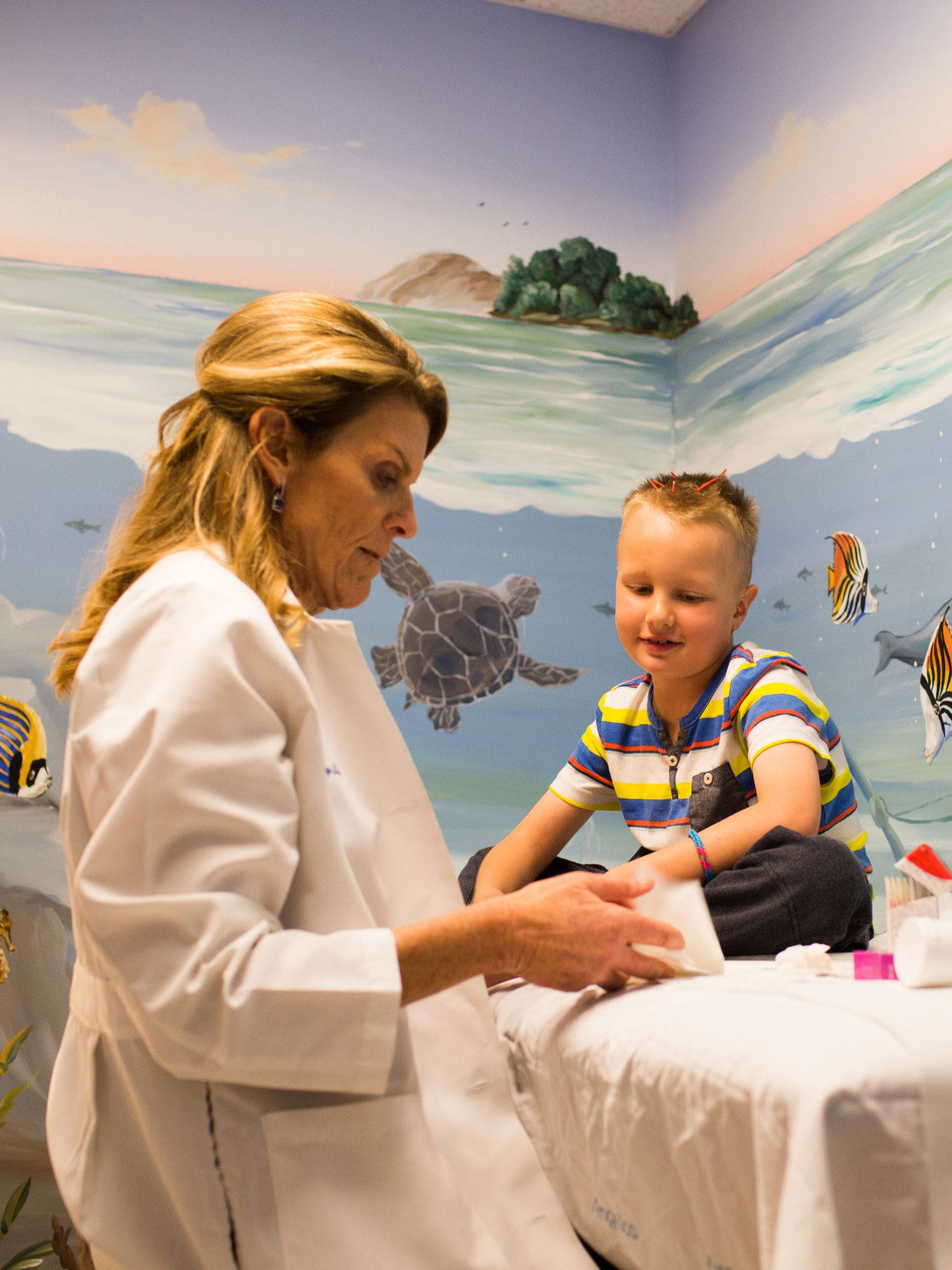 CHOC patient Max at an appointment with his pediatrician
