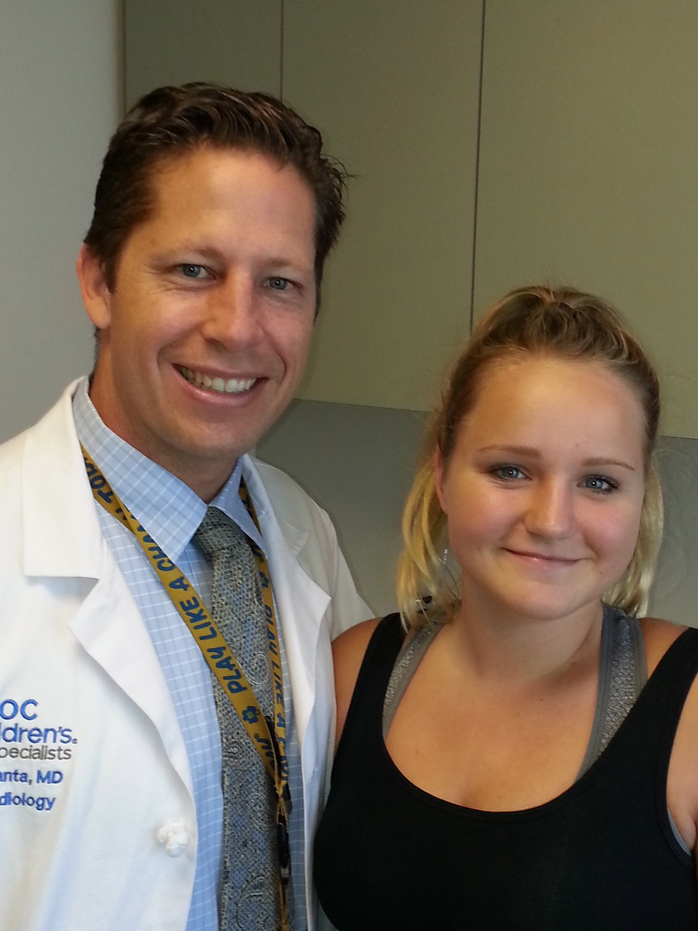 CHOC patient Ashley and Dr. McCanta