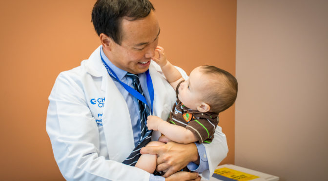 Dr. Peter Yu pediatric surgeon and patient