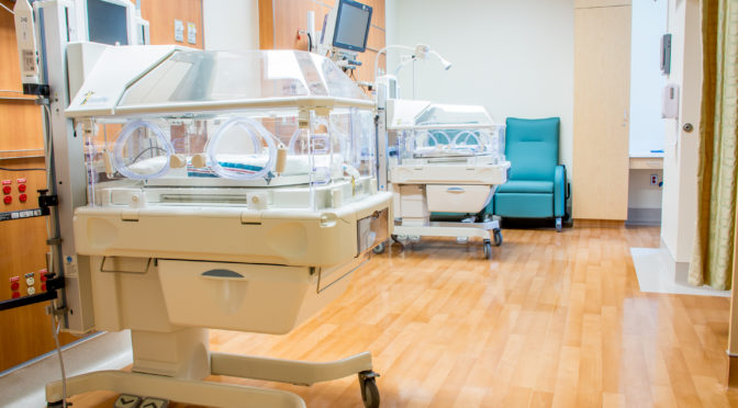 CHOC NICU twin room with two incubators