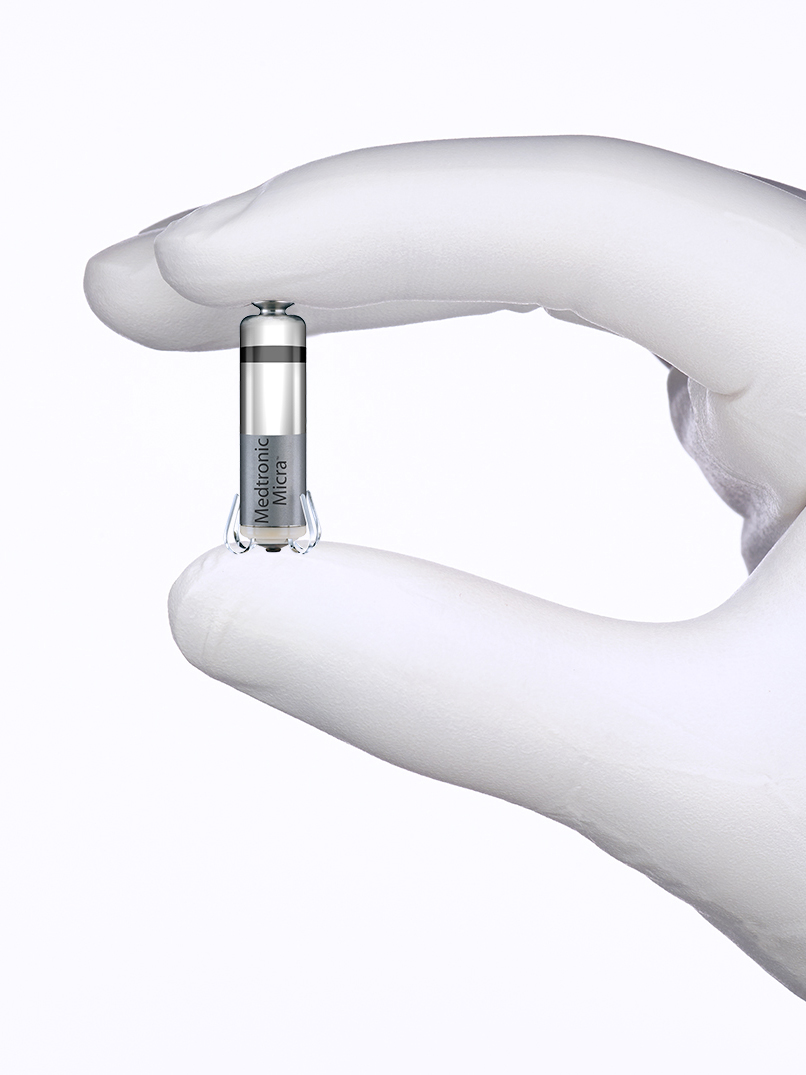 The Micra® Transcatheter Pacing System is about the size of a vitamin