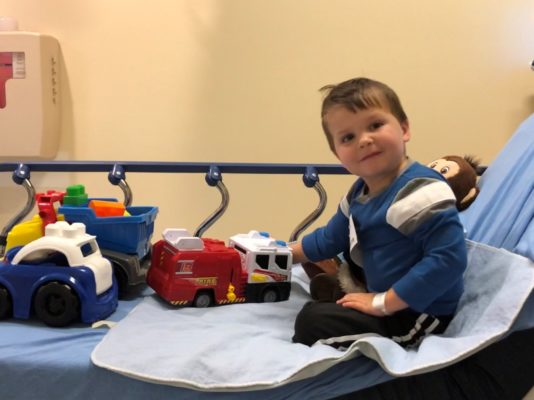 pre-op room with toys