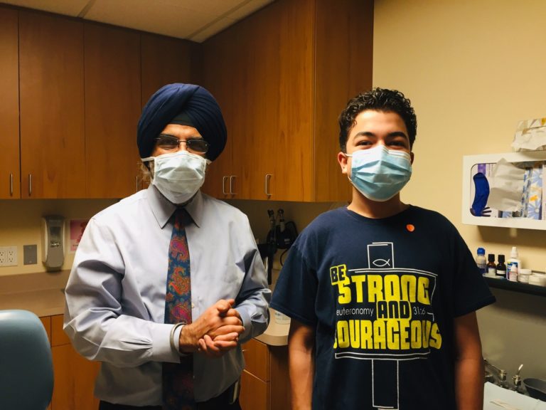 Dr. Ahuja and CHOC patient Caleb