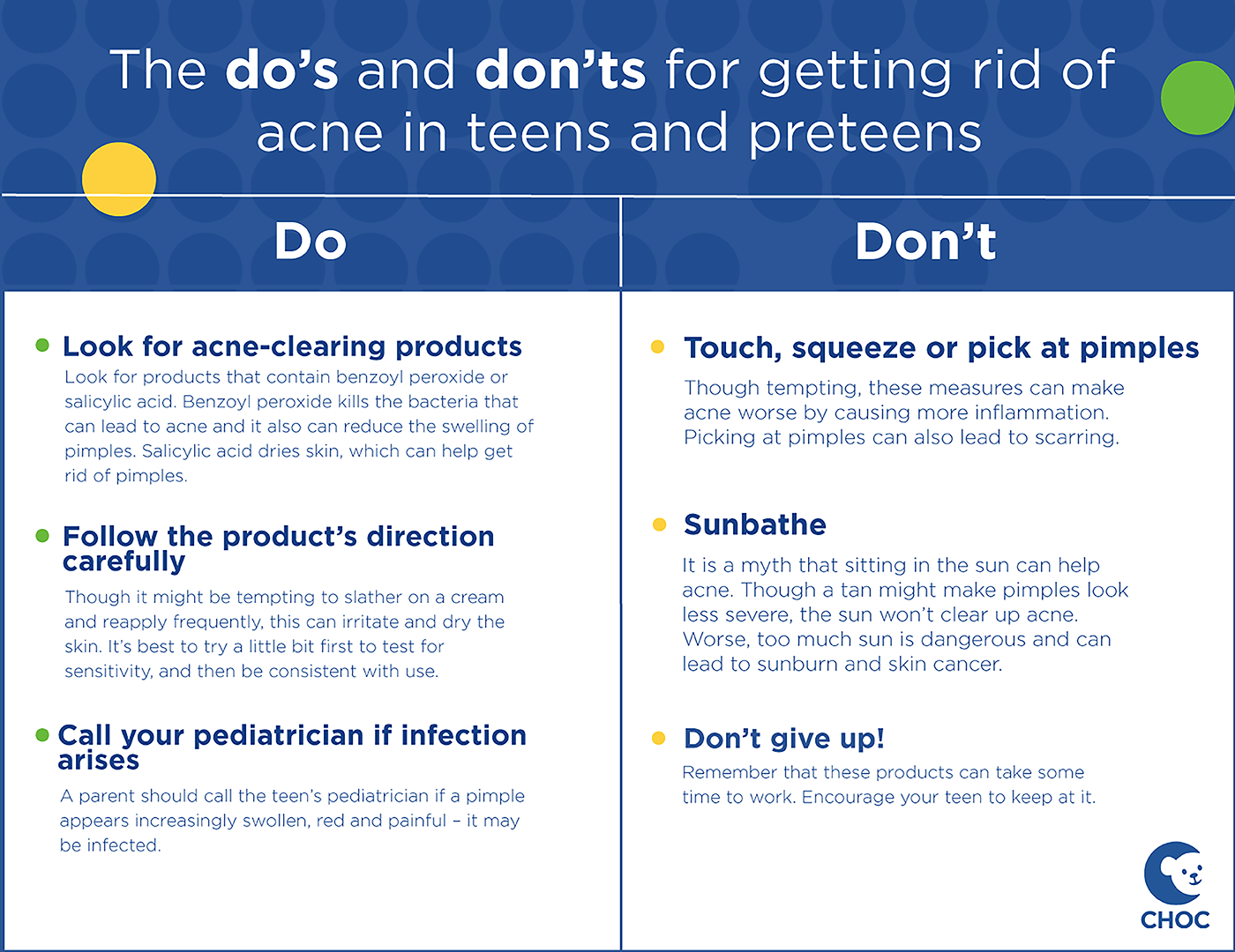 Do's and Don'ts of acne treatment and prevention 