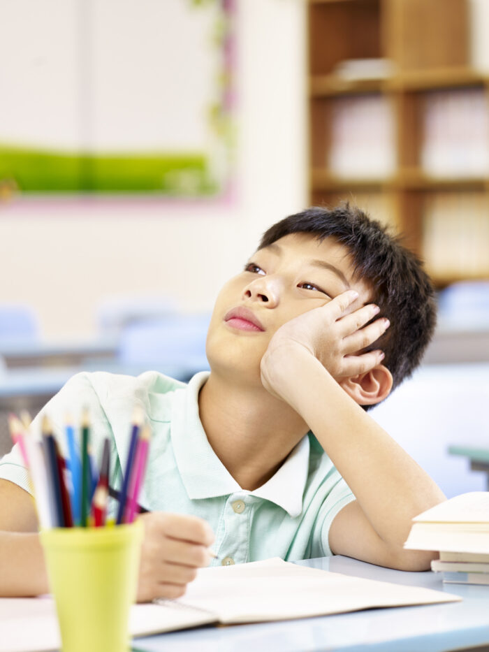 Child with ADHD struggles in school