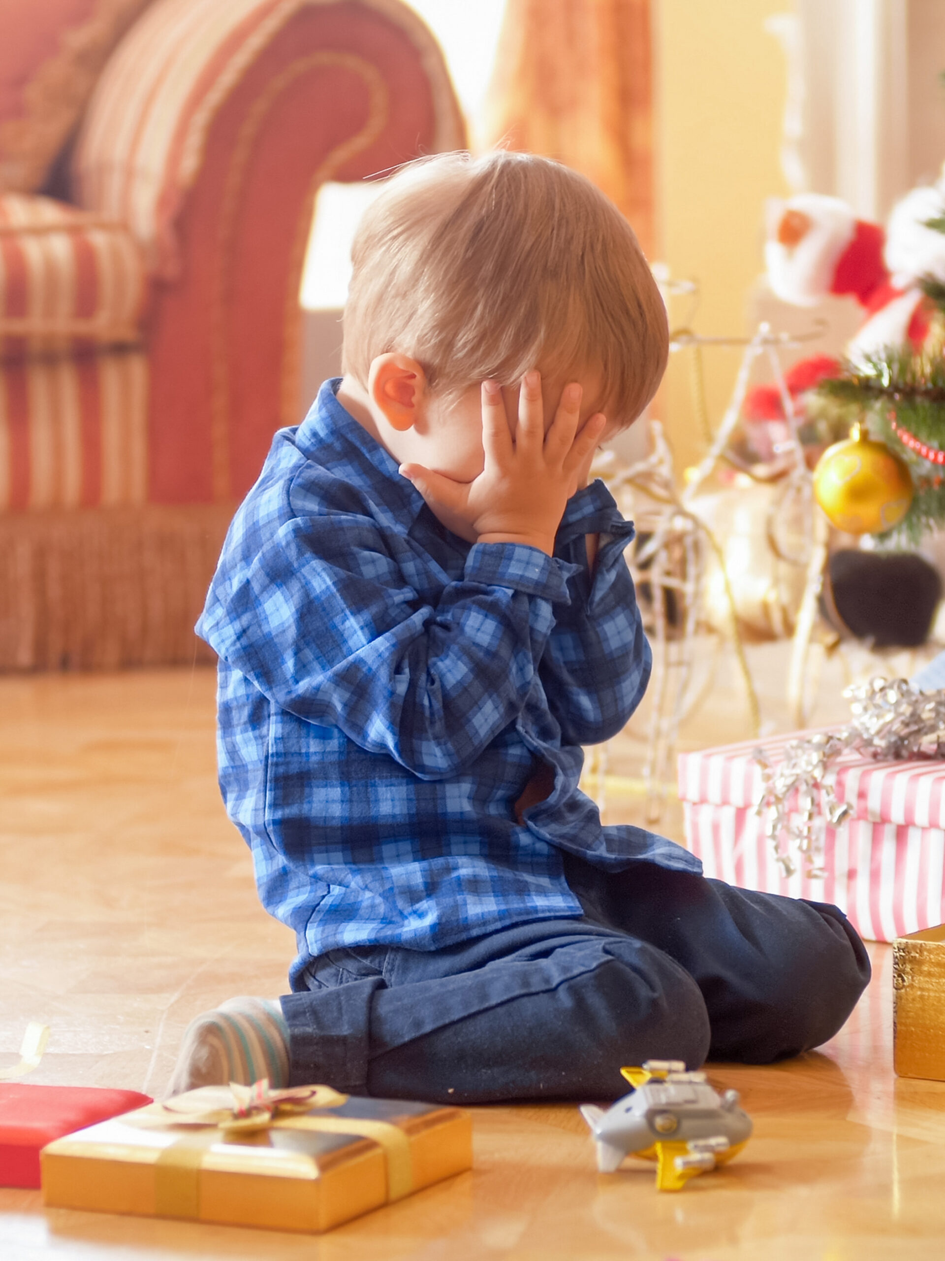 Child having undesired behavior at the holidays