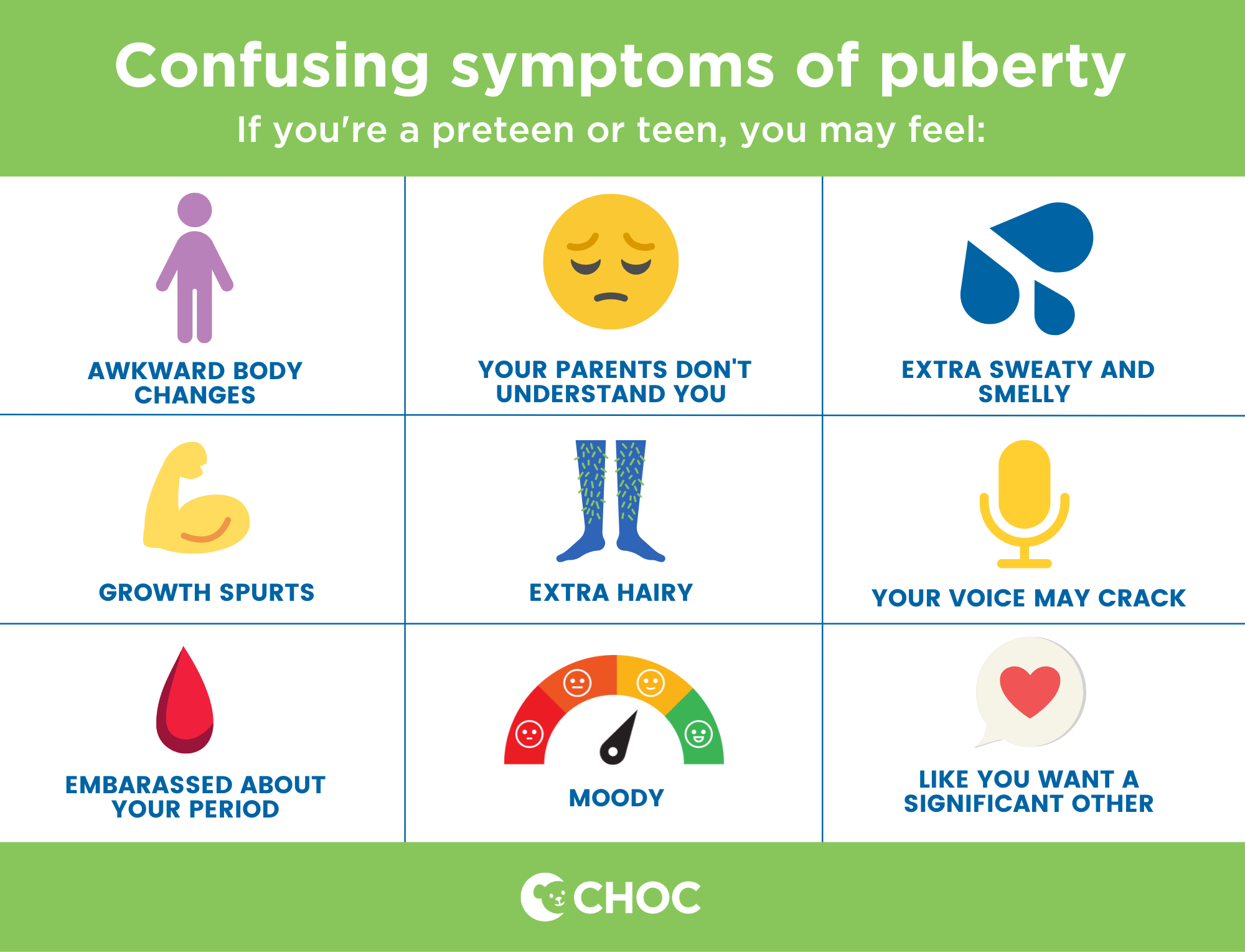 Symptoms Of Puberty For Preteens And Teens - CHOC - Children's Health Hub