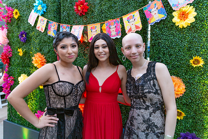 Eliza with friends at the J. Willard and Alice S. Marriott Foundation CHOC Oncology Patient Ball 