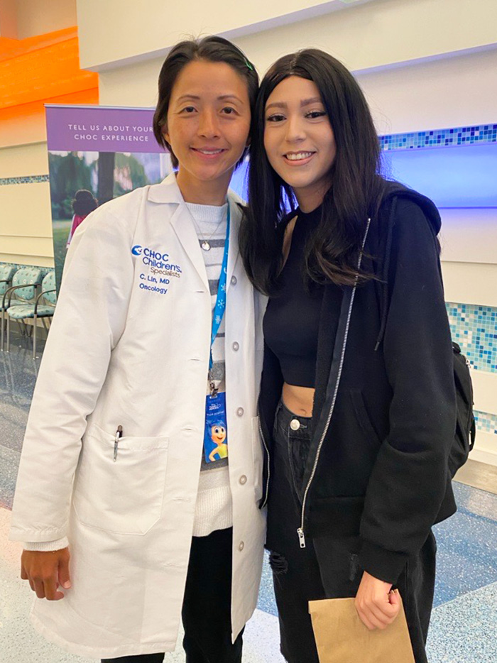 Dr. Carol Lin and Eliza at CHOC Hospital in Orange