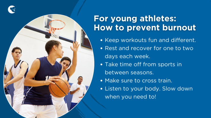 Graphic from CHOC - How to prevent burnout in young athletes 