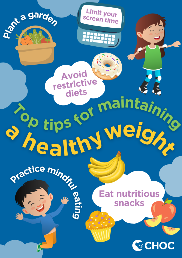 Graphic: Top tips for maintaining a healthy weight 