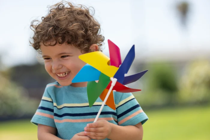 boy with windmill