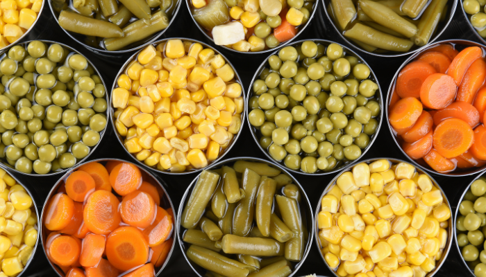 Canned veggies