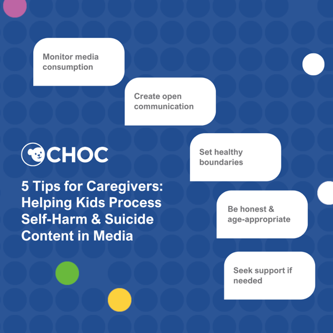 Strategies to help kids process self-harm and suicide content in media with effective strategies and communication tips. 