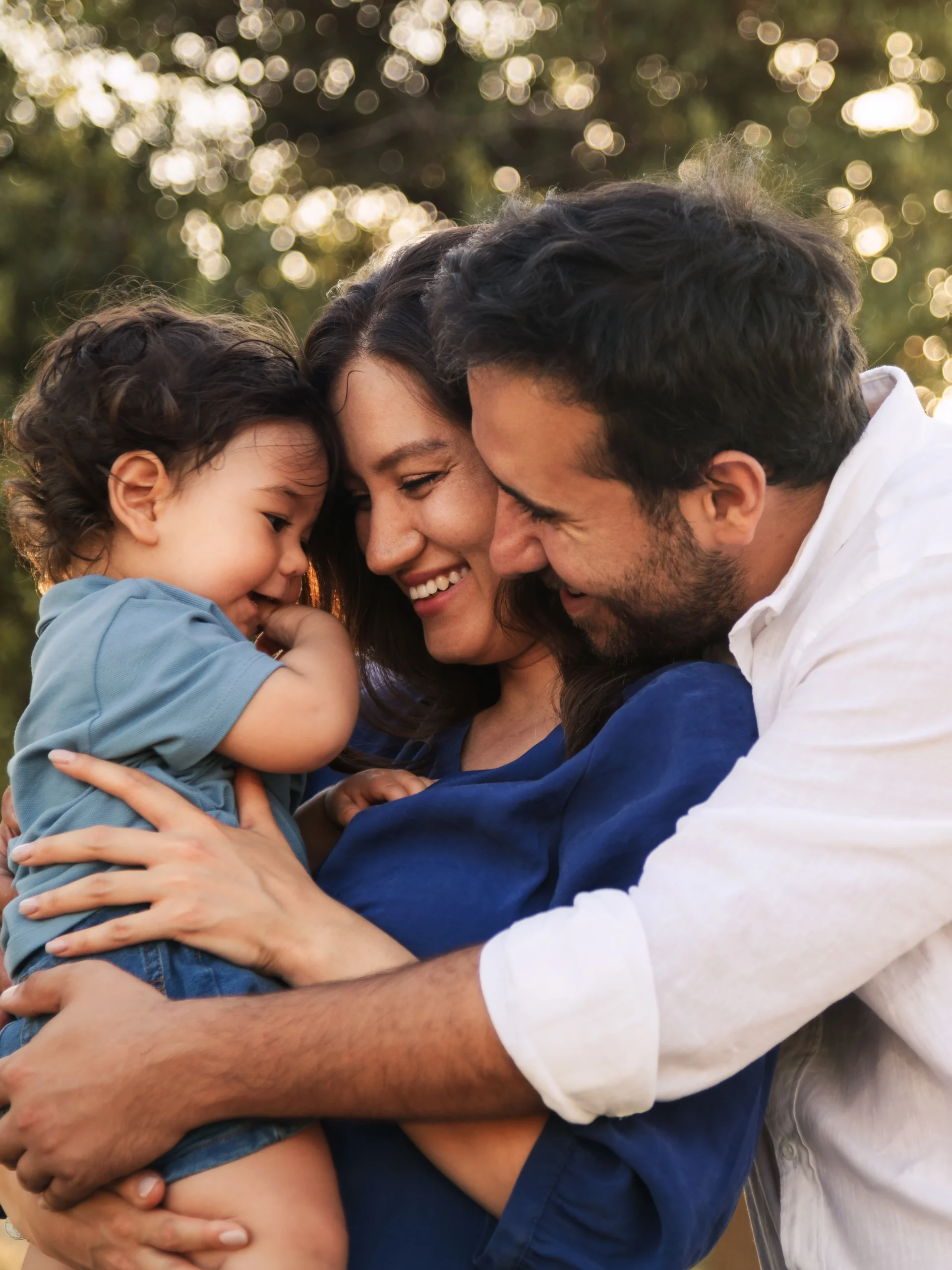 Family smiling together