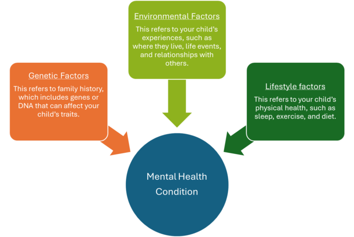 Factors that influence children's mental health: The role of genetics and other key elements.