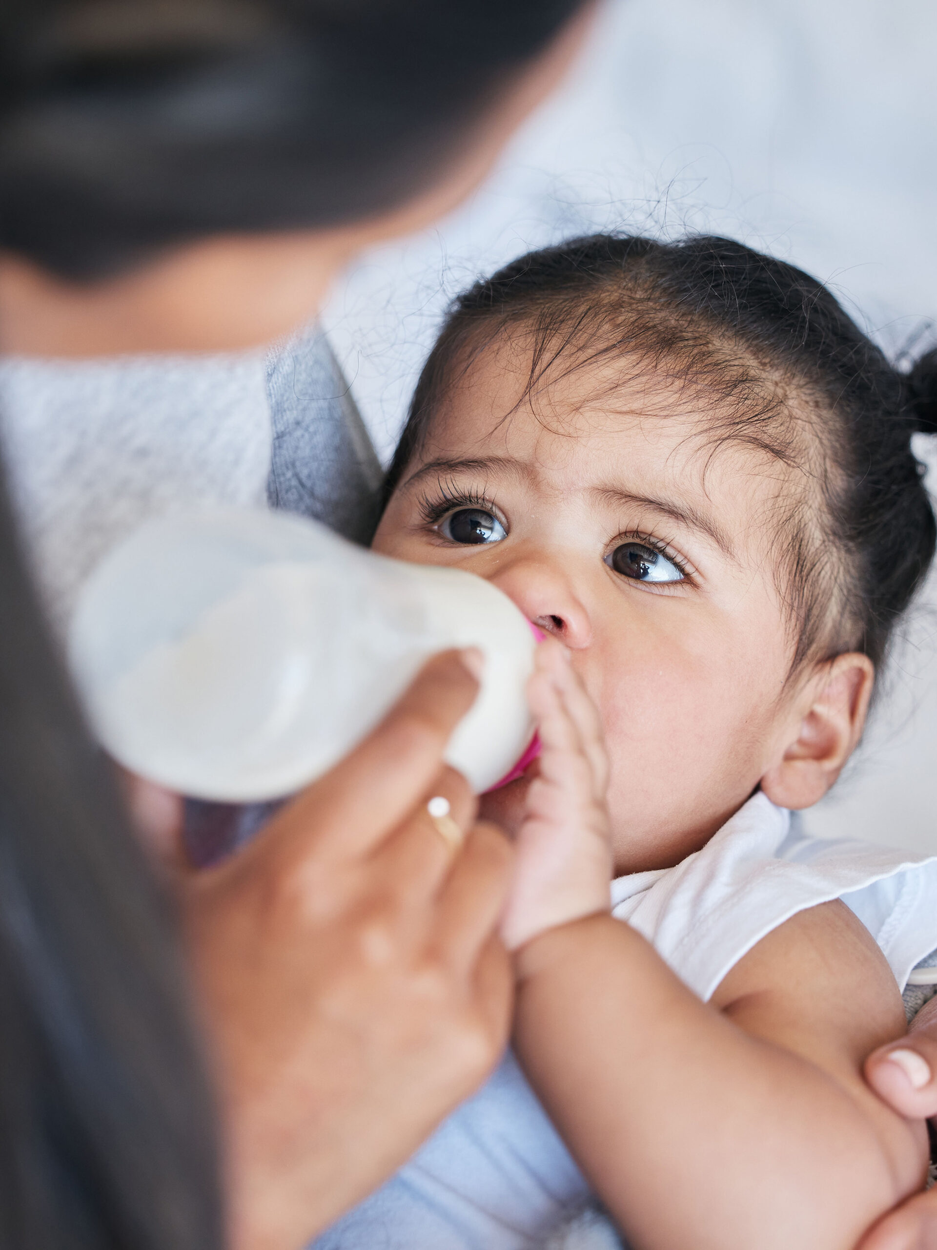 Infant eating bottle