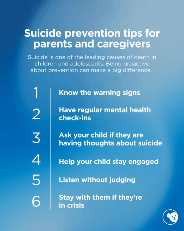 Suicide prevention tips for parents and caregivers