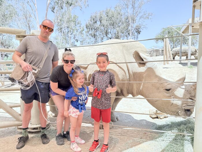Amelia sharing a special moment with her family at the zoo