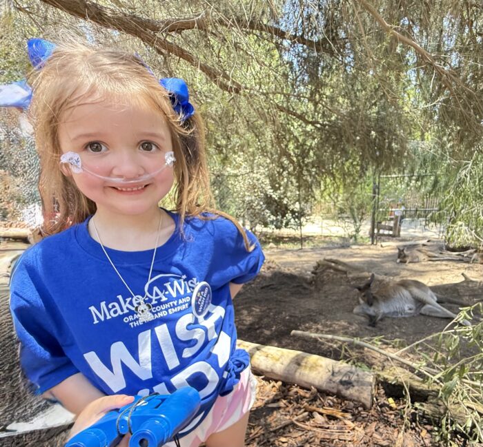 Amelia living her dream as a zookeeper at the San Diego Zoo with Make-A-Wish