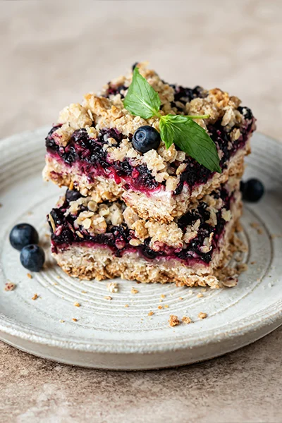 Berry Chia Jam Oat Bars
