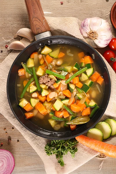 Beef & Zucchini Rice Soup