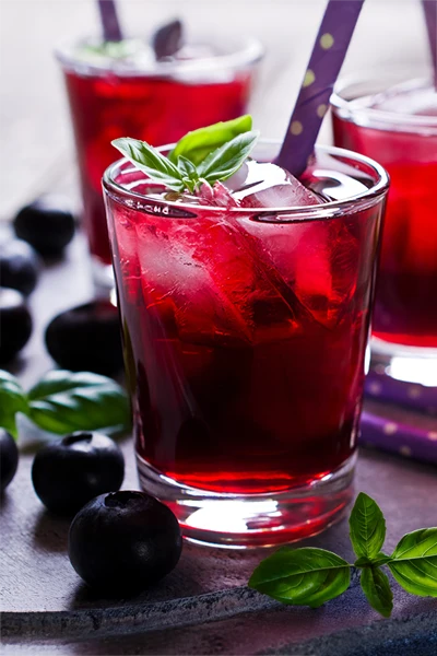 Blueberry Basil Cooler