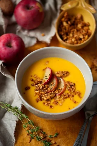 Roasted Butternut Squash & Apple Soup