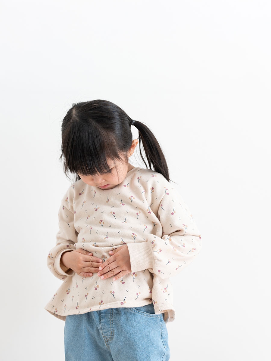 Asian child with abdominal pain