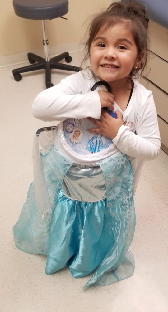 Aaliyah’s big smile after a special birthday surprise from Wellness on Wheels.