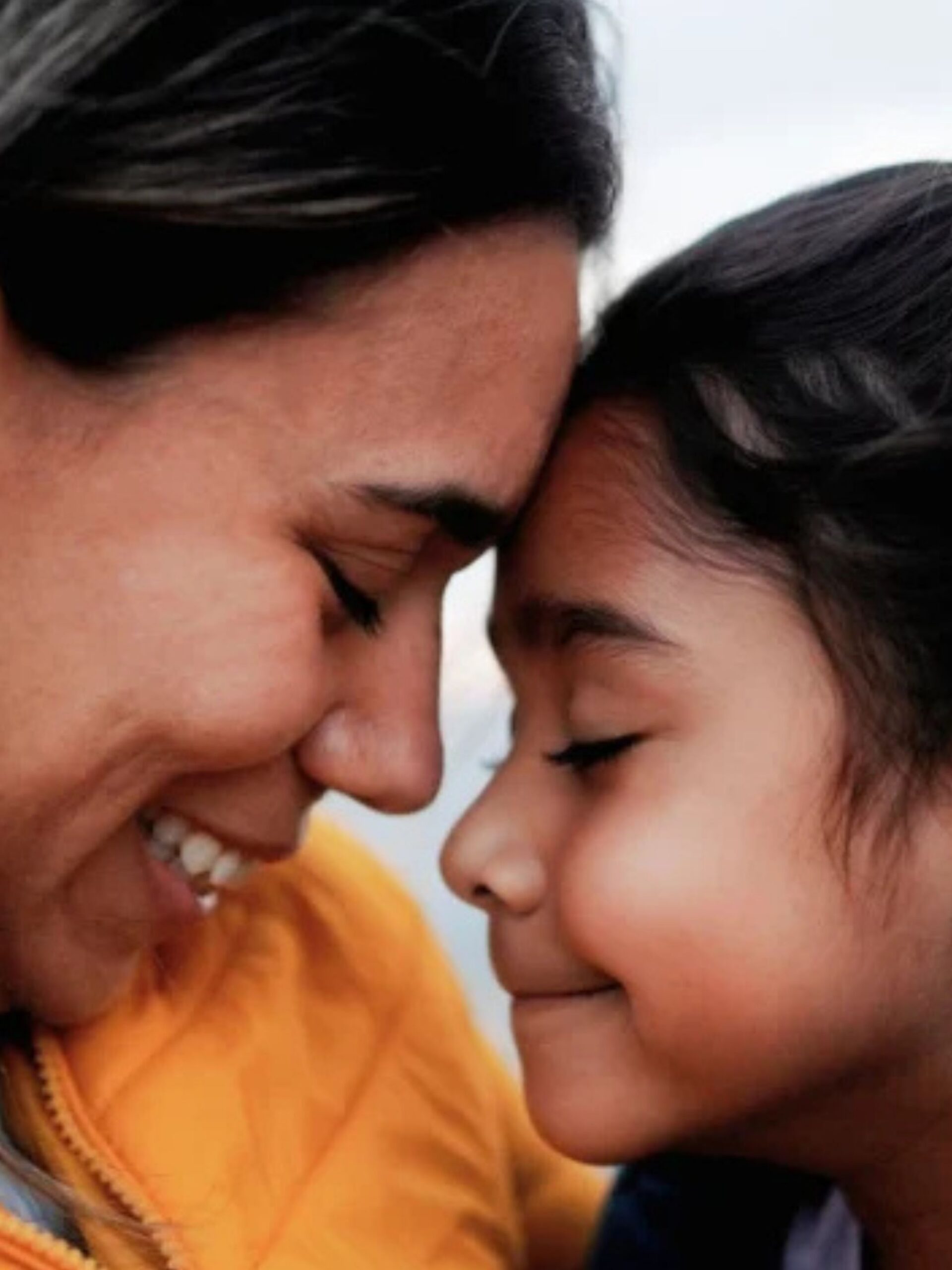 Happy mother and daughter.