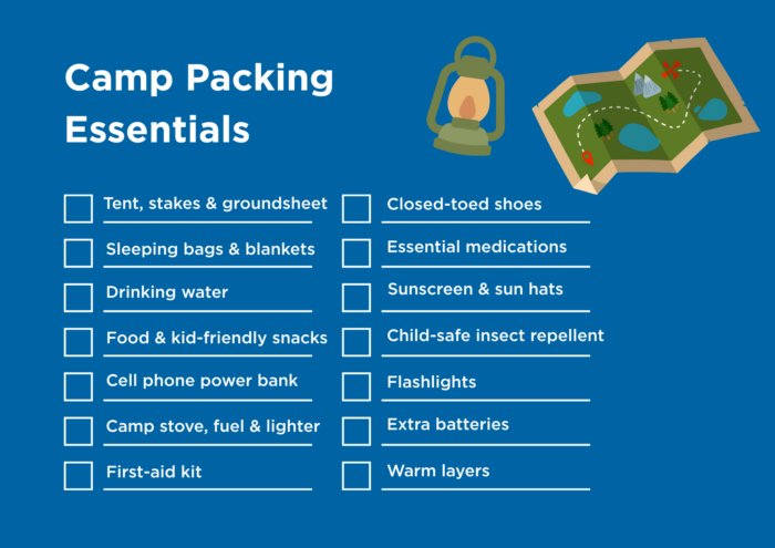 Camp packing essentials